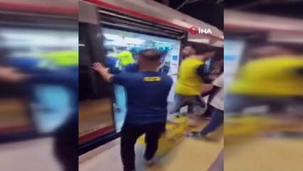 Fenerbahçe ve Trabzonspor taraftarları arasında büyük gerginlik: O anlar anbean kamerada