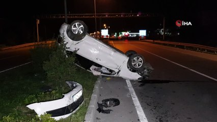 Samsun'da otomobil feci şekilde takla attı: 3’ü ağır 4 yaralı