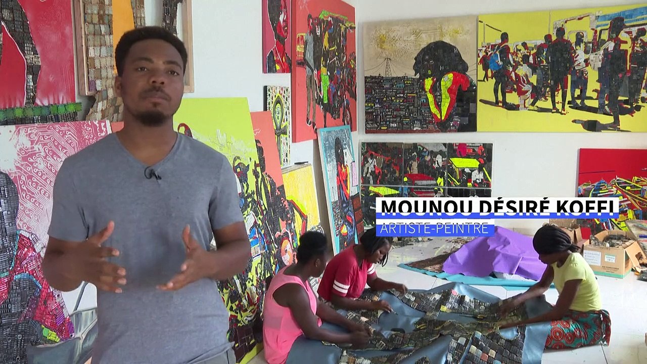 En Côte d'Ivoire, des téléphones usagés finissent en oeuvres d'artt