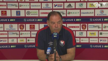 J38 Ligue 2 BKT : La réaction de Stéphane Moulin après Rodez AF 2-0 SMCaen