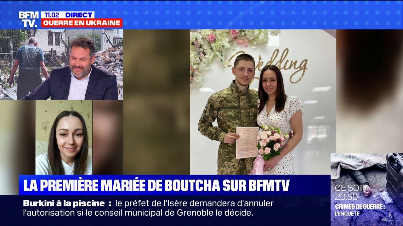 "Nous avons fait connaissance pendant la guerre": cette Ukrainienne qui s'est mariée à Boutcha raconte les circonstances de son mariage