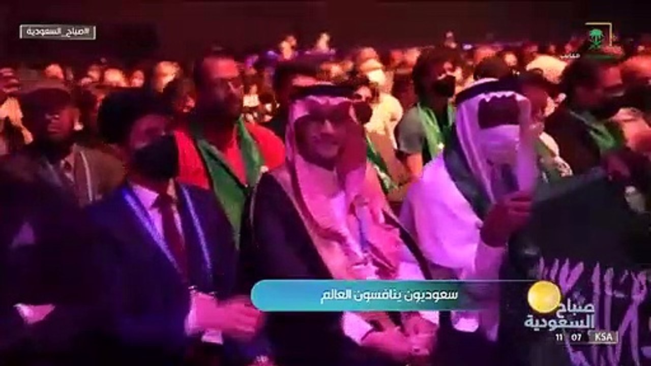 صباح_السعودية سعوديون ينافسون العالم.. مشاعر أبناء وبنات الوطن المتوجين بجوائز آيسف_2022 بعد استقبالهم بمطار الملك خالد بالرياض. قناة_السعودية 
