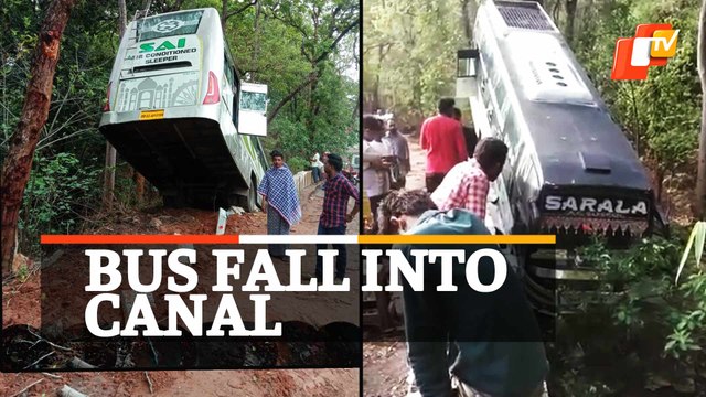 Bus Plunges Into Canal, Close Shave For Passengers