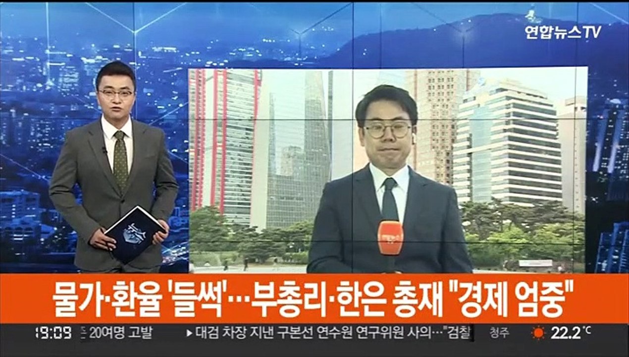 물가·환율 '들썩'…부총리·한은 총재 "경제 엄중"