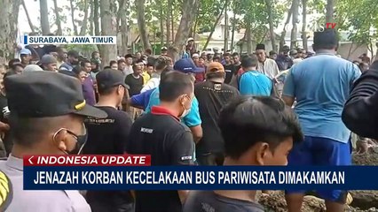 Jenazah Pertama Korban Kecelakaan Bus Pariwisata di Tol Surabaya-Mojokerto Dimakamkan