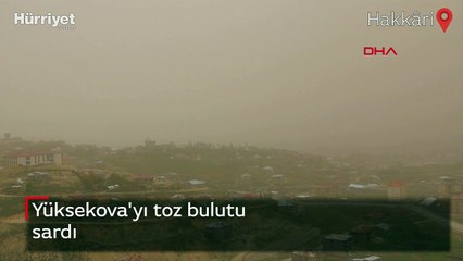 Yüksekova'yı toz bulutu sardı