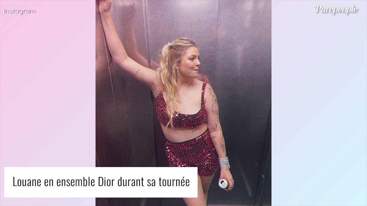 Louane en brassière et mini-short sexy à sequins Dior : son "outfit de folie" séduit !