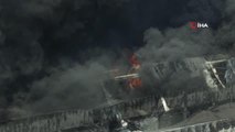 Son dakika! Bursa'daki yangın sonrası hurda haline dönen fabrika havadan görüntülendi