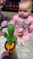 Baby Has in Depth Conversation With Talking Cactus Toy -- ViralHog