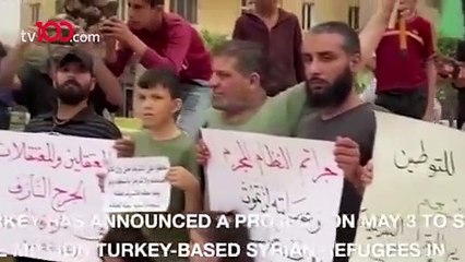 Suriye'de "Türkiye'dekiler geri gelmesin" protestosu