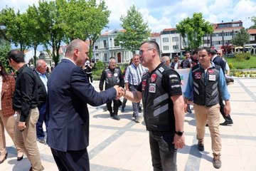 BATMAN'A ATANAN VALİ CANALP, EDİRNE'DEN MOTOSİKLET KONVOYU İLE UĞURLANDI