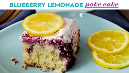 Blueberry Lemonade Poke Cake
