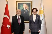 İYİ Parti Genel Başkanı Akşener ile Saadet Partisi Genel Başkanı Karamollaoğlu görüştü