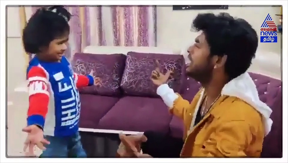 சாண்டி பையன் சொல்றதை கேளு கண்ணு.. அந்த கொரோனாவை காலி பண்ணு..! வீடியோ..