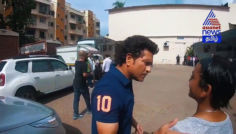 படக்குழுவினருக்கு இன்ப அதிர்ச்சி கொடுத்த சச்சின்..! கலகலப்பான சூட்டிங் ஸ்பாட்..