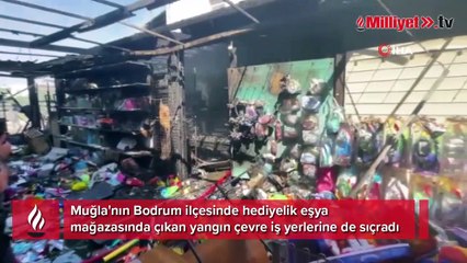 Bodrum'da 3 iş yeri küle döndü