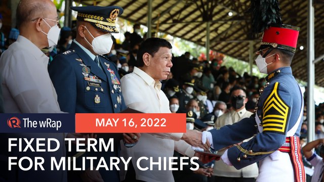 Duterte signs law granting military chiefs a fixed 3-year term