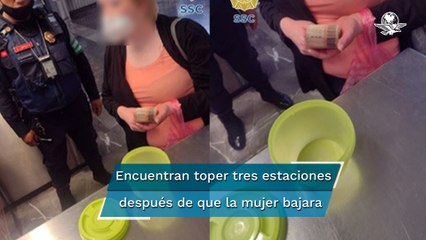 Mujer pierde toper con 6 mil pesos en el Metro CDMX y policías logran encontrarlo