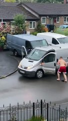 Man hit with a machete over his head when he tried to stop a van thief