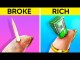 RICH VS BROKE Cool Funny Situations and Hacks By 123 GO GOLD