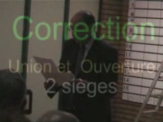 Proclamation des résultats par JY Le Bouillonnec à Cachan