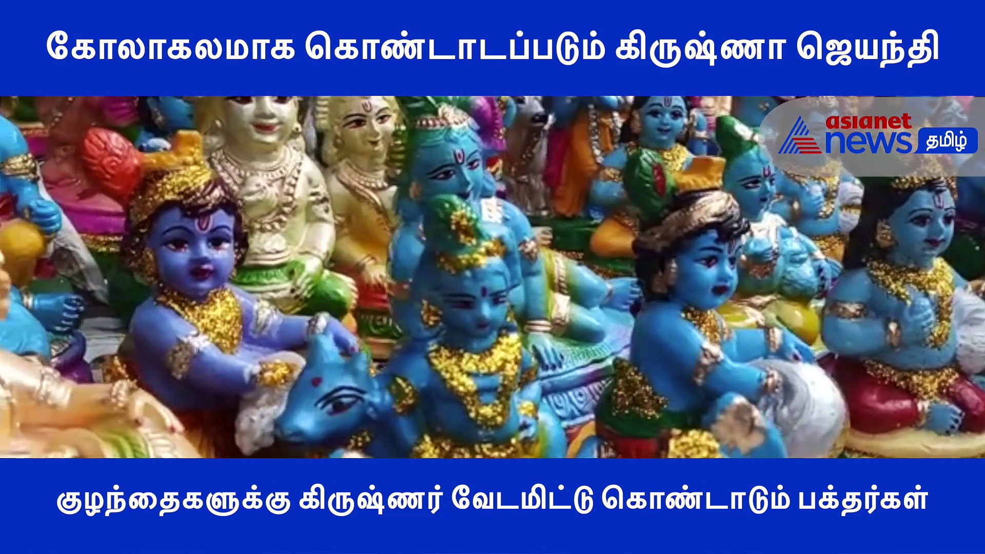 நாடு முழுவதும் விமர்சையாக கொண்டாடப்படும் கிருஷ்ண ஜெயந்தி..! வீடியோ