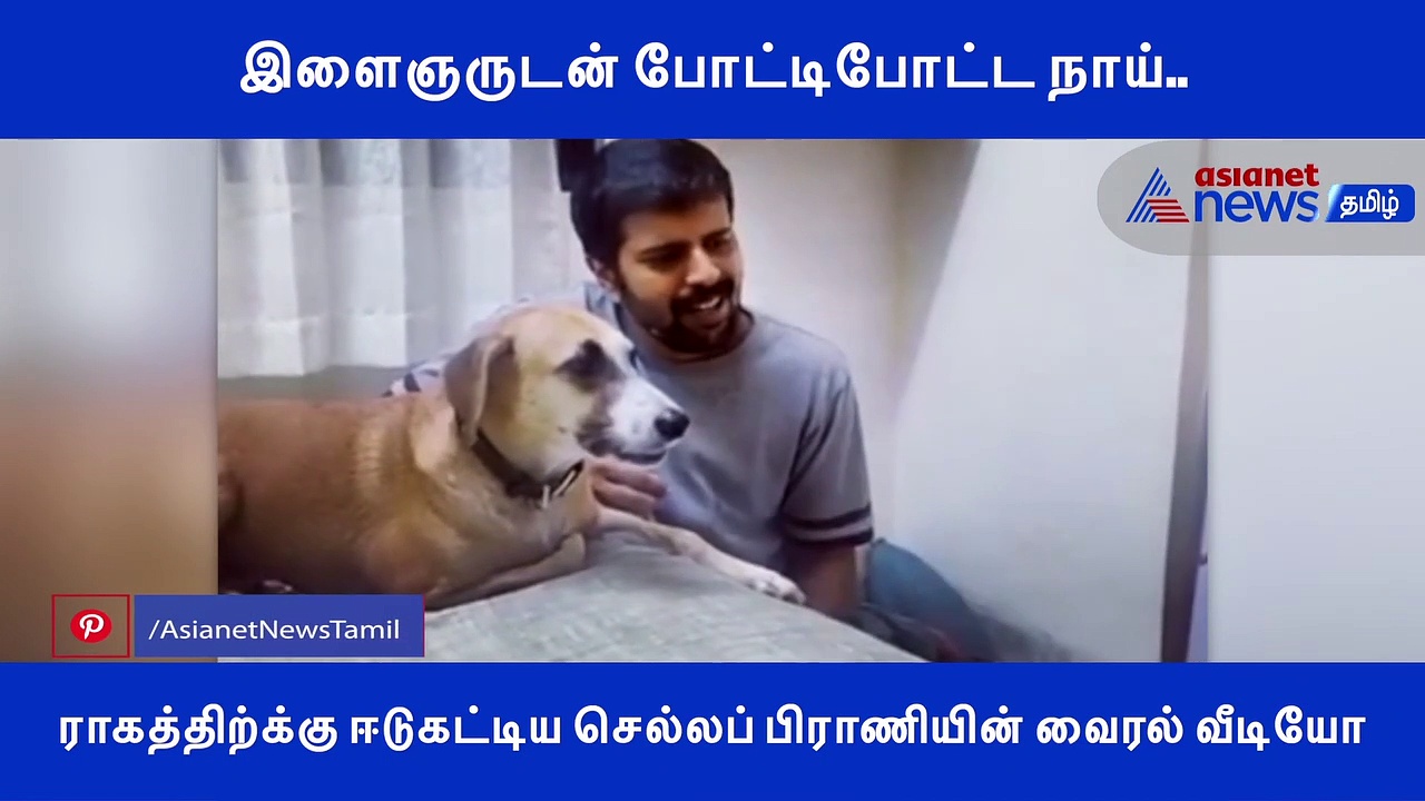இளைஞருடன் போட்டிபோட்ட நாய்.. ராகத்திற்க்கு ஈடுகட்டிய செல்லப் பிராணியின் வைரல் வீடியோ..!