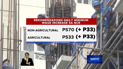 Ilang empleyado, hati ang opinyon sa P33 umento sa sahod sa Metro Manila | Saksi