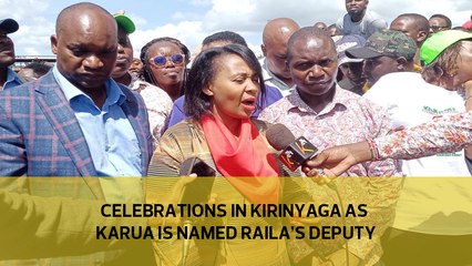 Celebrations in Kirinyaga as Karua is named Raila's deputy