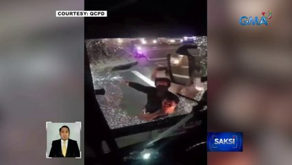 Away-kalsada ng 2 driver, nauwi sa pagbabasag ng salamin ng sasakyan | Saksi