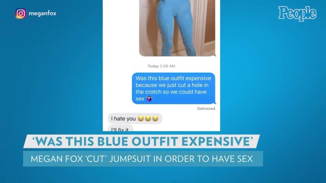 Megan Fox Tells Stylist She Cut a Hole in Her Blue Jumpsuit to 'Have Sex' with Machine Gun Kelly