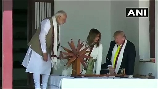 ట్రంప్ రాట్నం తిప్పెన్.... మోడీ దాని గురించి వివరించెన్