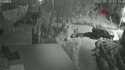 Mazgalı çalma anı güvenlik kamerasına yansıdı