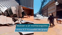 Colapsa un silo de granos y tres personas quedan atrapadas en Torreón