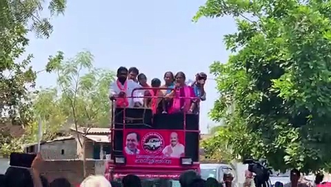 నూర్యాపేటలో మంత్రి జగదీశ్ రెడ్డి భార్య సునీత ప్రచారం (వీడియో)