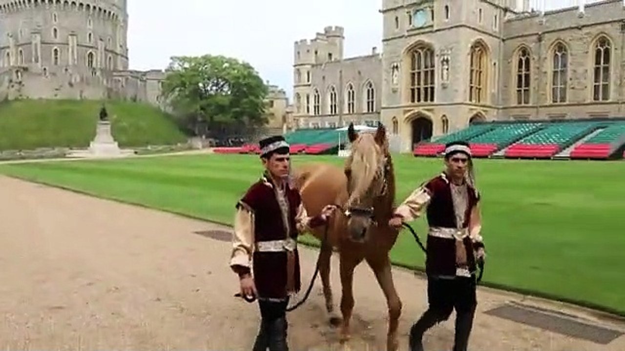La reine a reçu un cheval du Karabakh en cadeau de l'Azerbaïdjan