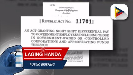 Batas para sa night shift differential pay ng hov't employees, pinagtibay ni Pres. Duterte