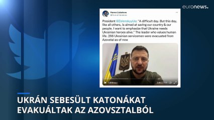 Ukrán sebesült katonákat evakuáltak az Azovsztal acélüzemből