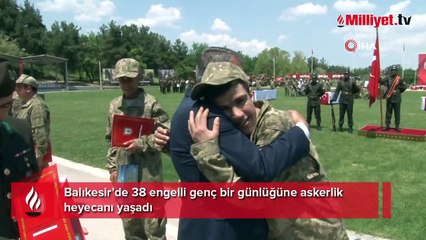 Engelli gençler çakı gibi asker oldu