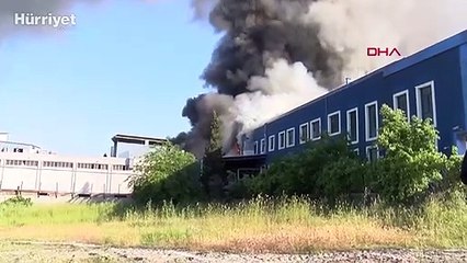Arnavutköy'de fabrikada yangın çıktı