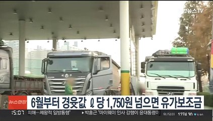 6월부터 경윳값 ℓ당 1,750원 넘으면 유가보조금