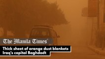 Thick sheet of orange dust blankets Iraq's capital Baghdad