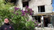 Borodyanka'daki evler yıkık dökük