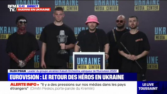 3 jours après leur victoire à l'Eurovision, le groupe Kalush Orchestra remercie tous les pays d'avoir soutenu le moral des ukrainiens