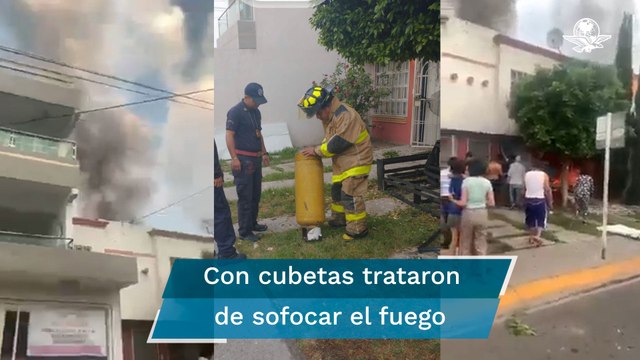 Se registra explosión e incendio por acumulación de gas en casa de Tecámac