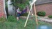 Man Demonstrates Easy DIY Hammock Setup With One Tree