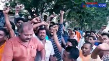 BJP prevents police from breaking their party offoce at New Town