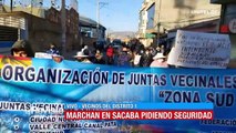 Vecinos de Sacaba marchan exigiendo seguridad a las autoridades