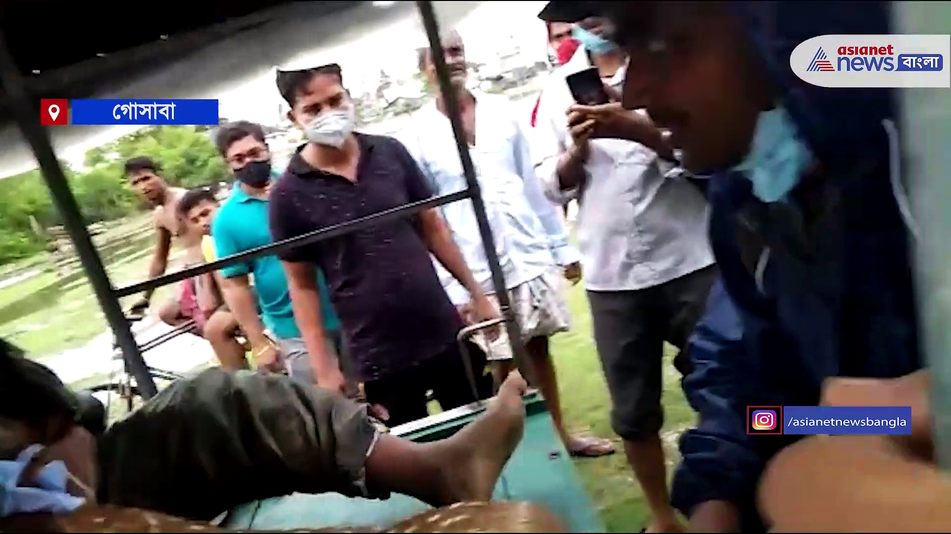 জলের তোড়ে লোকালয়ে ভেসে এল হরিণ