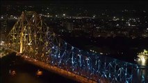 Howrah Bridge decorated with Olympic ring light on the occasion of Tokyo 2020 Olympics spb